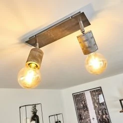 Hofstein Tyldom Deckenleuchte Grau, Silber, 2-flammig 21 Hofstein Tyldom Deckenleuchte Grau, Silber, 2-flammig -Bürolampen Verkäufe tyldom deckenleuchte h3422052 8