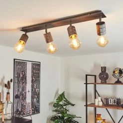 Hofstein Tyldom Deckenleuchte Grau, Silber, 4-flammig -Bürolampen Verkäufe tyldom deckenleuchte h3433577 6