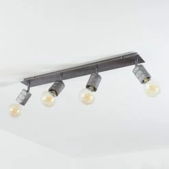 Hofstein Tyldom Deckenleuchte Grau, Silber, 4-flammig -Bürolampen Verkäufe tyldom deckenleuchte h3433577 7