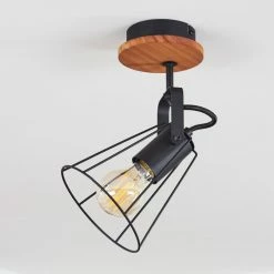 Hofstein Uatuasa Deckenleuchte Schwarz, Naturfarben, 1-flammig -Bürolampen Verkäufe uatuasa deckenleuchte h3443231 7