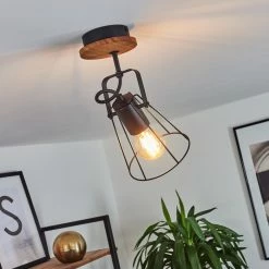 Hofstein Uatuasa Deckenleuchte Schwarz, Naturfarben, 1-flammig -Bürolampen Verkäufe uatuasa deckenleuchte h3443231 8