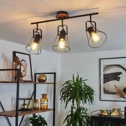 Hofstein Uatuasa Deckenleuchte Schwarz, Naturfarben, 3-flammig -Bürolampen Verkäufe uatuasa deckenleuchte h3443286 6