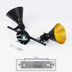 Hofstein Upiano Deckenleuchte Chrom, Schwarz, 2-flammig -Bürolampen Verkäufe upiano deckenleuchte h3017784 4