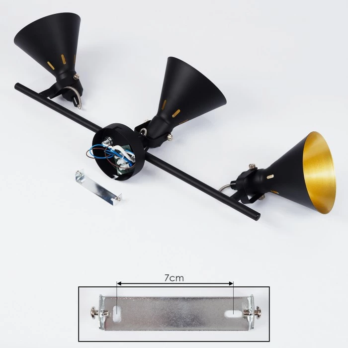 Hofstein Upiano Deckenleuchte Chrom, Schwarz, 3-flammig 5 Hofstein Upiano Deckenleuchte Chrom, Schwarz, 3-flammig – Bild 5