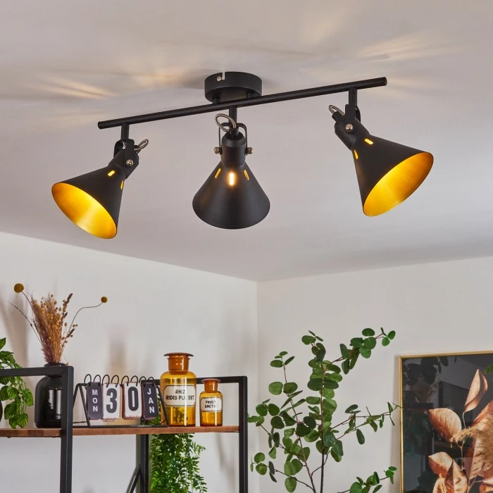 Hofstein Upiano Deckenleuchte Chrom, Schwarz, 3-flammig 7 Hofstein Upiano Deckenleuchte Chrom, Schwarz, 3-flammig – Bild 7