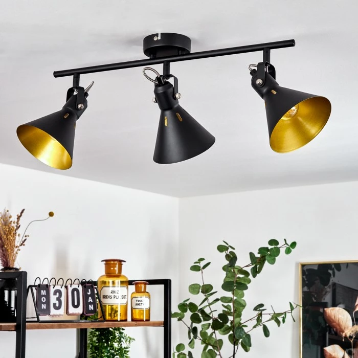 Hofstein Upiano Deckenleuchte Chrom, Schwarz, 3-flammig 10 Hofstein Upiano Deckenleuchte Chrom, Schwarz, 3-flammig – Bild 10