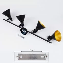 Hofstein Upiano Deckenleuchte Chrom, Schwarz, 4-flammig -Bürolampen Verkäufe upiano deckenleuchte h3017807 4