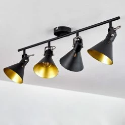 Hofstein Upiano Deckenleuchte Chrom, Schwarz, 4-flammig -Bürolampen Verkäufe upiano deckenleuchte h3017807 7