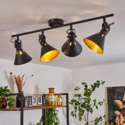 Hofstein Upiano Deckenleuchte Chrom, Schwarz, 4-flammig -Bürolampen Verkäufe upiano deckenleuchte h3017807 8