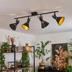 Hofstein Upiano Deckenleuchte Chrom, Schwarz, 4-flammig -Bürolampen Verkäufe upiano deckenleuchte h3017807 9