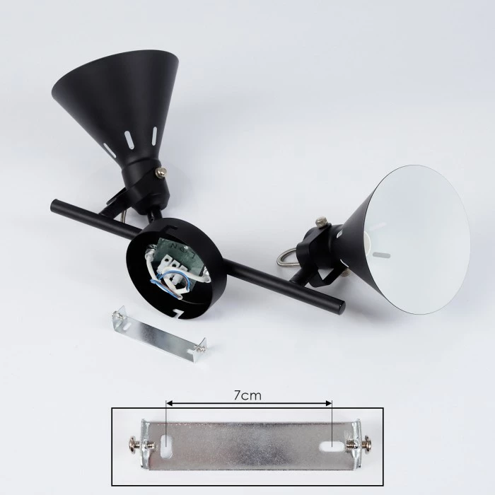 Hofstein Upiano Deckenleuchte Schwarz, 2-flammig 5 Hofstein Upiano Deckenleuchte Schwarz, 2-flammig – Bild 5