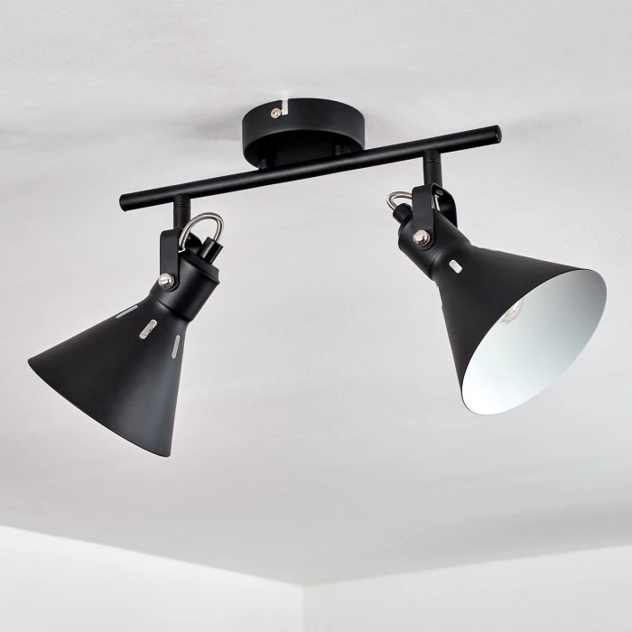 Hofstein Upiano Deckenleuchte Schwarz, 2-flammig 8 Hofstein Upiano Deckenleuchte Schwarz, 2-flammig – Bild 8