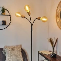 Hofstein Vasanello Stehleuchte Schwarz, Braun, 3-flammig -Bürolampen Verkäufe vasanello stehleuchte h3413753 8