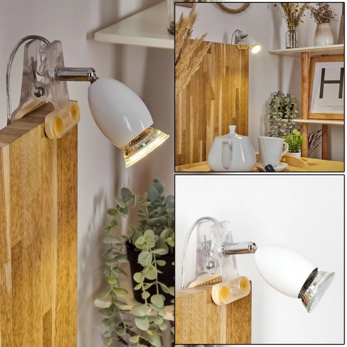 Hofstein Vesubio Klemmleuchte Chrom, Transparent, Klar, 1-flammig 1 Hofstein Vesubio Klemmleuchte Chrom, Transparent, Klar, 1-flammig