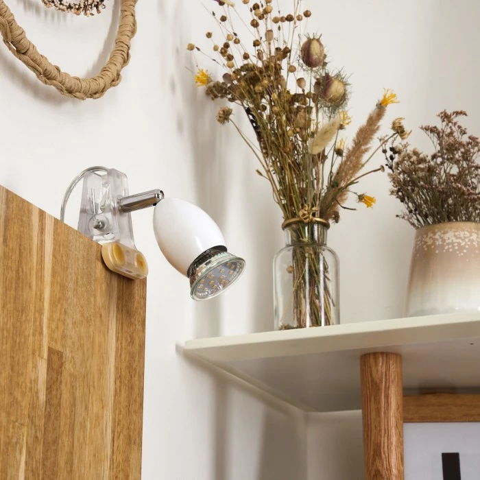 Hofstein Vesubio Klemmleuchte Chrom, Transparent, Klar, 1-flammig 2 Hofstein Vesubio Klemmleuchte Chrom, Transparent, Klar, 1-flammig – Bild 2