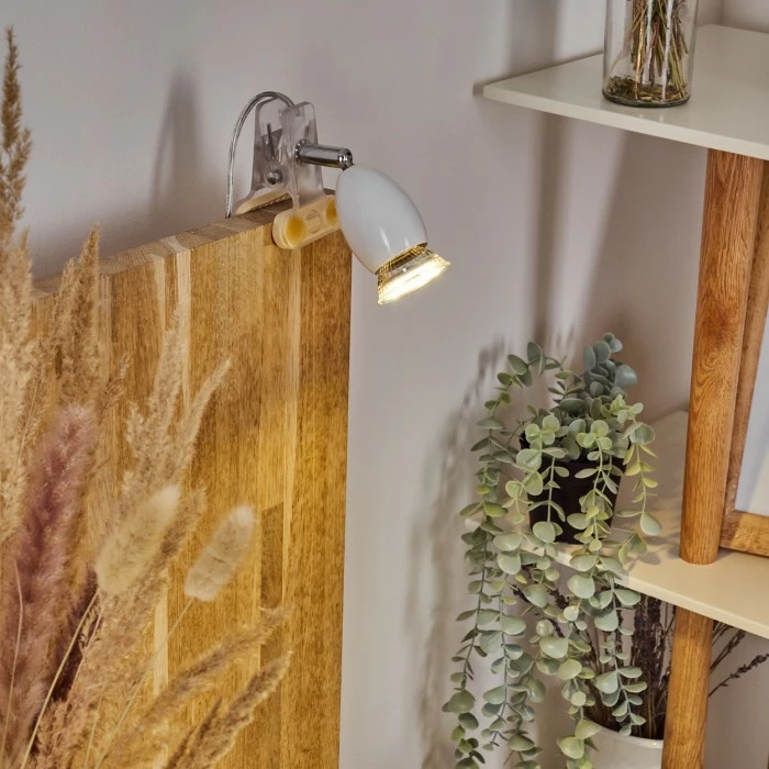 Hofstein Vesubio Klemmleuchte Chrom, Transparent, Klar, 1-flammig 7 Hofstein Vesubio Klemmleuchte Chrom, Transparent, Klar, 1-flammig – Bild 7