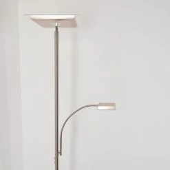 Hofstein Veteli Deckenfluter LED Nickel-Matt, Chrom, 2-flammig -Bürolampen Verkäufe veteli deckenfluter h3080863 16