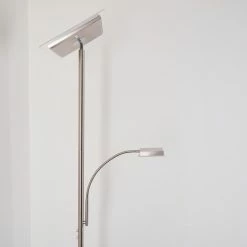 Hofstein Veteli Deckenfluter LED Nickel-Matt, Chrom, 2-flammig -Bürolampen Verkäufe veteli deckenfluter h3080863 5
