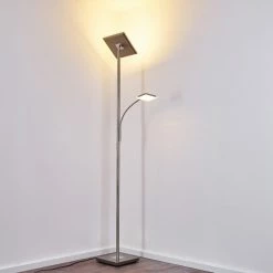 Hofstein Veteli Deckenfluter LED Edelstahl, 2-flammig -Bürolampen Verkäufe veteli deckenfluter h3274576 8