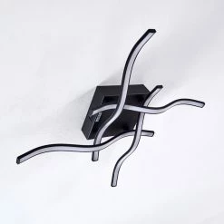 Hofstein Voltti Deckenleuchte LED Schwarz, 4-flammig -Bürolampen Verkäufe voltti deckenleuchte h3090084 3