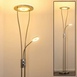 Hofstein Watino Deckenfluter LED Nickel-Matt, 3-flammig -Bürolampen Verkäufe watino deckenfluter h000458 25