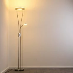 Hofstein Watino Deckenfluter LED Nickel-Matt, 3-flammig -Bürolampen Verkäufe watino deckenfluter h000458 28