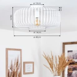 Hofstein Wemude Deckenleuchte Weiß, 1-flammig -Bürolampen Verkäufe wemude deckenleuchte h3019214 3