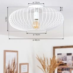 Hofstein Wemude Deckenleuchte Weiß, 1-flammig -Bürolampen Verkäufe wemude deckenleuchte h3019245 3