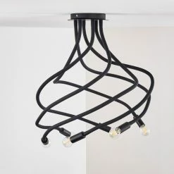 Hofstein Wertach Deckenleuchte Schwarz, 6-flammig -Bürolampen Verkäufe wertach deckenleuchte h3345382 13