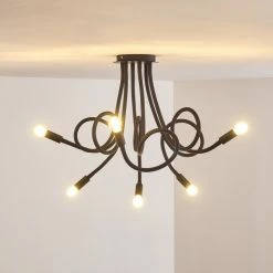 Hofstein Wertach Deckenleuchte Schwarz, 6-flammig -Bürolampen Verkäufe wertach deckenleuchte h3345382 14