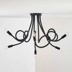 Hofstein Wertach Deckenleuchte Schwarz, 6-flammig -Bürolampen Verkäufe wertach deckenleuchte h3345382 15