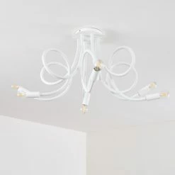 Hofstein Wertach Deckenleuchte Weiß, 6-flammig -Bürolampen Verkäufe wertach deckenleuchte h3345405 18