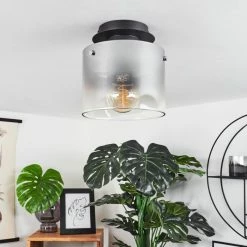 Hofstein Wichita Deckenleuchte Schwarz, Rauchfarben, 1-flammig -Bürolampen Verkäufe wichita deckenleuchte h3368374 10