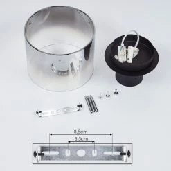 Hofstein Wichita Deckenleuchte Schwarz, Rauchfarben, 1-flammig -Bürolampen Verkäufe wichita deckenleuchte h3368374 4