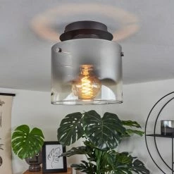 Hofstein Wichita Deckenleuchte Schwarz, Rauchfarben, 1-flammig -Bürolampen Verkäufe wichita deckenleuchte h3368374 8
