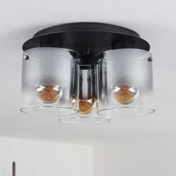Hofstein Wichita Deckenleuchte Schwarz, Rauchfarben, 3-flammig -Bürolampen Verkäufe wichita deckenleuchte h3368398 3