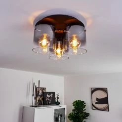 Hofstein Wichita Deckenleuchte Schwarz, Rauchfarben, 3-flammig -Bürolampen Verkäufe wichita deckenleuchte h3368398 4