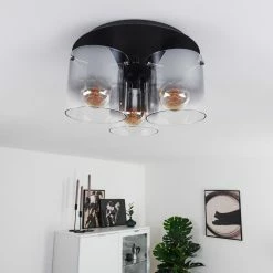 Hofstein Wichita Deckenleuchte Schwarz, Rauchfarben, 3-flammig -Bürolampen Verkäufe wichita deckenleuchte h3368398 7