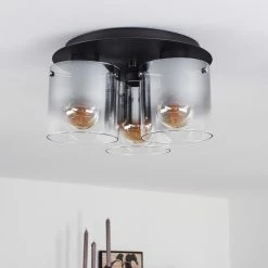 Hofstein Wichita Deckenleuchte Schwarz, Rauchfarben, 3-flammig -Bürolampen Verkäufe wichita deckenleuchte h3368398 9