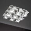 Wofi Leuchten Wofi Cholet Deckenleuchte LED Nickel-Matt, 9-flammig