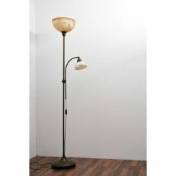 Wofi Leuchten Wofi LACCHINO Standleuchte Dunkelbraun, Rostfarben, Braun, 2-flammig -Bürolampen Verkäufe wofi lacchino standleuchte 3128 02 09 0000 do1 2