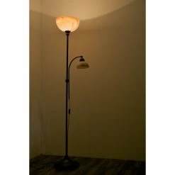 Wofi Leuchten Wofi LACCHINO Standleuchte Dunkelbraun, Rostfarben, Braun, 2-flammig -Bürolampen Verkäufe wofi lacchino standleuchte 3128 02 09 0000 do1 7