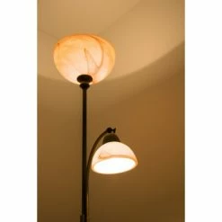 Wofi Leuchten Wofi LACCHINO Standleuchte Dunkelbraun, Rostfarben, Braun, 2-flammig -Bürolampen Verkäufe wofi lacchino standleuchte 3128 02 09 0000 do1 9