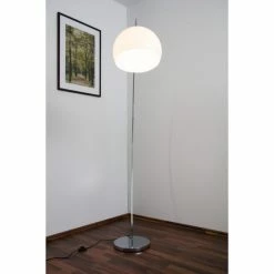 Wofi Leuchten Wofi SANDER Bogenleuchte Chrom, Weiß, 1-flammig -Bürolampen Verkäufe wofi sander bogenleuchte w308401010000 do1 7