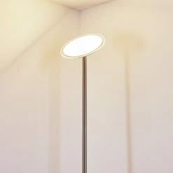 Hofstein Wonsbek Deckenfluter LED Nickel-Matt, 1-flammig -Bürolampen Verkäufe wonsbek deckenfluter h3297315 do1 11