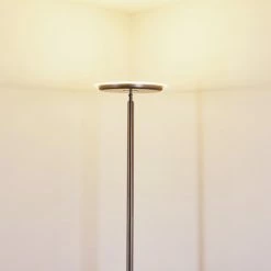 Hofstein Wonsbek Deckenfluter LED Nickel-Matt, 1-flammig -Bürolampen Verkäufe wonsbek deckenfluter h3297315 do1 18