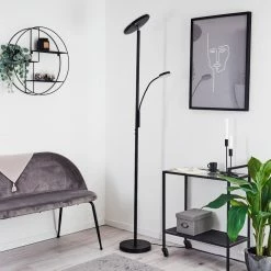 Hofstein Wonsbek Deckenfluter LED Schwarz, 2-flammig -Bürolampen Verkäufe wonsbek deckenfluter h3426128 11