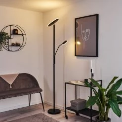 Hofstein Wonsbek Deckenfluter LED Schwarz, 2-flammig -Bürolampen Verkäufe wonsbek deckenfluter h3426128 8