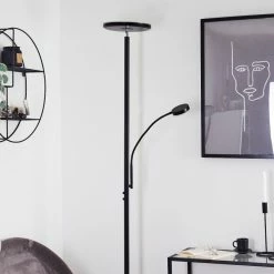 Hofstein Wonsbek Deckenfluter LED Schwarz, 2-flammig -Bürolampen Verkäufe wonsbek deckenfluter h3426128 9