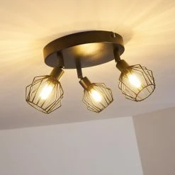 Hofstein Yalmhill Deckenleuchte Schwarz, 3-flammig -Bürolampen Verkäufe yalmhill deckenleuchte h3350867 3